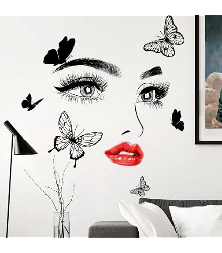 Vinyl Wandaufkleber "Make-Up Artist" – 42x43 Cm, Schwarz, Selbstklebend Für Salon & Kosmetikstudio