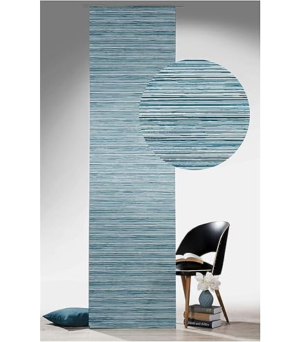 Rollmayer Schiebevorhang - Moderner Raumteiler 60x200 Cm In Silbergrau