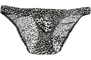 VemeFufu Men's Thong Briefs Boxers Leppard Underwear for Men Funny UK Hot Sexy Thong Mankini G-String Tanga Cosplay Costume1-3 Pack