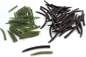 DHER Angelschnur Aligner Anti Tangle Sleeves Karpfen Angelhaken Aligner 100PCS Anti-Tangle Line Sleeve,Angelschnur Ausrichter, Angelhaken Wolle Line Aligner,Anti-Tangle Line Sleeve Verbindung Aligner