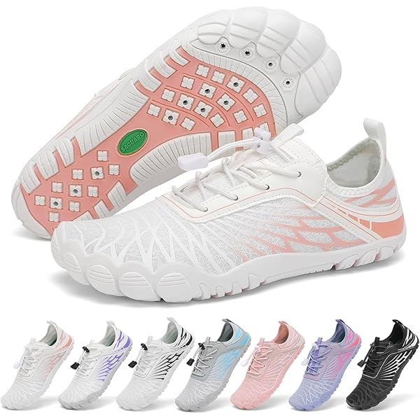 ZEPYFXIT Blotevoetenschoenen voor dames en heren, waterschoenen, sneldrogend, badschoenen, zwemschoenen, surfschoenen, aquaschoenen, antislip, fitnessschoenen, strandschoenen, teenschoenen, oranje