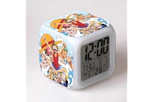 ZZTX FASHION Des Gamins Réveil Numérique Chambre Enfants - Dessin Animé Veilleuse Chevet Avec Musique - Mignon Silencieux Bureau Cadeau pour Garçons Filles Adolescents, E