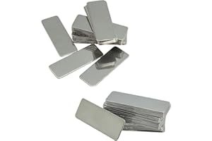 STAYMAX 304 Edelstahl-Gravur, blanko, Etiketten, rechteckig, stempeln, blanko, Metallschilder zum Gravieren, 25 Stück, 5 x 1,8 cm