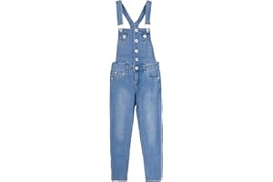 TMK Jeans-Latzhose für Mädchen, Denim-Overall, Arbeitskleidung aus gerissenen Jeans, lässig, für Jungen und Mädchen, Artikelnummer 7040