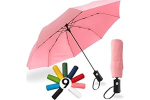 Regenschirm sturmfest I 3 Größen Ø 95cm, Ø 100cm, Ø 105cm I Taschenschirm leicht I Regenschirm klein für Reise und Alltag I Taschenschirm automatik auf und zu I Für Damen und Herren I Drytogo