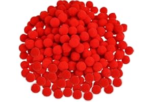 MIVAIUN 1000 piezas Mini Pompones Pequeños Mullidos para Decoración Artes Artesanía Manualidades Pompones de Rojo Pompones Manualidades Pequeños Bolas Fieltro Manualidades de Bricolaje (Rojo)
