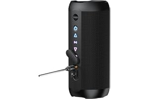 TAOPODO Bluetooth Lautsprecher mit Licht, 30W Musikbox Tragbarer Bluetooth Box mit IPX7 wasserdicht, Dualen Bass-Treibern, 30 Sth Akku, RGB Lichter, TWS Kopplung，AUX, TF Karte, Geeignet Outdoor/Party/Reisen
