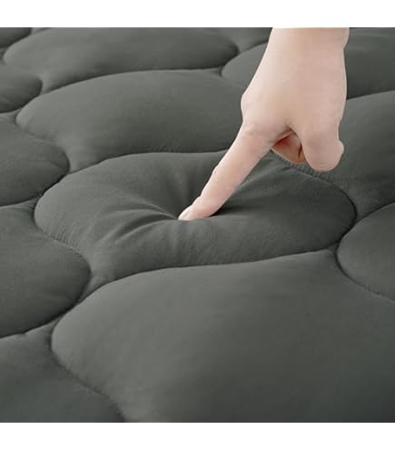 Novilla Matrastopper 120 x 200 cm, hoogte 5 cm, matrasbeschermer van dubbellaags bamboevezelschuim, absorberende en ademende topper met 4 hoeken, uitgerust met elastische riemen, antislip