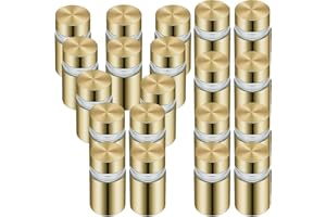 Cokritsm 20pcs Sign Standoff Screws, Stand Off Fixings 12x25mm Stainless Steel Advertising Screw Sign Holders, Glass Sign Fixings Standoff Bolt for Display Glass Picture Frame Mirror Poster