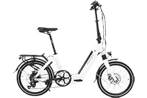 ‎ASVIVA AsVIVA E-Bike Klapprad 20 Zoll – faltbares Pedelec für Erwachsene, 14,0Ah Samsung Akku, bis 100 km Reichweite, 25 km/h – leichtes E-Faltrad für Damen & Herren – elektrisch & kompakt (Weiß)