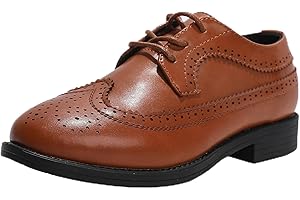 WUIWUIYU Garçons Chaussures habillées Brogue en Cuir Chaussures de Mariage Chaussure Uniforme Scolaire