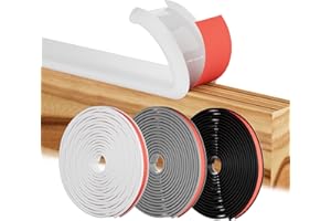 Ormein U-Shape Furniture Edge Banding, Self Adhesive TPE Flexible Edging Strip, Worktop Molding Edge Trim, Peel and Stick Veneer Edge Tape Protector, for Table, Cabinet, Shelf (20mm/2M, White)