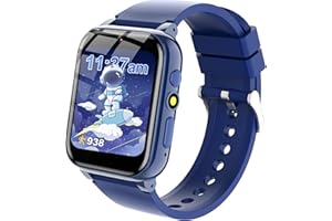 Kesasohe Smartwatch Niños, Reloj Inteligente Niño con 26 Juego Audiolibro 13 Hábito Podómetro Música Cámara Reloj Despertador Linternas, Reloj Inteligente Niña para Niños de 3 a 12 años Estudiante