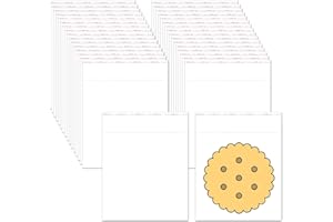 LUCYSTUDIO Cellophantüten Selbstklebend Plastiktüten 8x8cm 300stk Klar Klebeverschluss Zellophanbeutel 50µm Transparente OPP Tütchen Zellophantüten für Schmuck Perlen Süßigkeiten Plätzchen(8 Größen zur Auswahl)