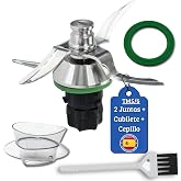 DROCODO Blade Compatible with Thermomix TM5/6 + 2 Gaskets + Measuring Cup + Cleaning Brush | Su 420 Stainless Steel | Dishwas