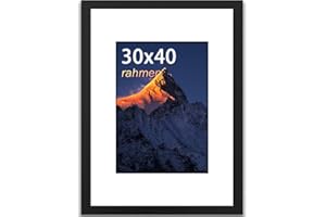 wyewye Marco de fotos 30 x 40, 30 x 40 cm, marco de 30 x 40 cm, con cristal de plástico irrompible, marco de fotos de 30 x 40 cm, negro, para impresión de 30 x 40 cm y fotos de 20 x 29 cm, marco de