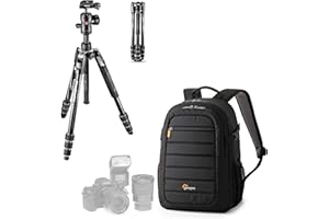 Manfrotto Befree Advanced kit Foto da Viaggio,Chiusura Gambe Twist, Alluminio, Testa a Sfera e Zaino Lowepro Tahoe 150, DSLR con Lente Montata, CSC, Mirrorless, 10" Tablet, Accessori Camera