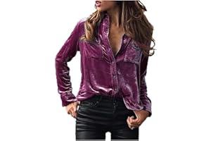 NUSGEAR 2022 Blusa Mujer otoño Elegante Terciopelo Color sólido Manga Larga Moda Blusas Camisa de Oficina Cuello en v Camiseta Tops Casual Fiesta T-Shirt Original tee