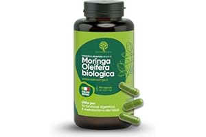 RedMoringa Integratore Moringa Oleifera Biologica - 100% Naturale | Moringa in Capsule Vegetali | per Digestione e Pancia Piatta | Fonte di Vitamine, Minerali e Proteine - 90 Capsule - Made in Italy