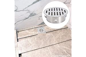 PILIPANE Round Floor Drain Filter, Floor Drain Balcony Pool Deck Strainer,Stainless Steel Balcony Outdoor Pool Deck Drain Strainer Cover,Floor Drain Filter, Balcony Anti blocking Floor Drain for Outdoor (110#)