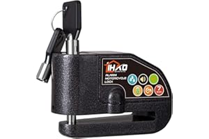 LIHAO Alarm Disc Lock Motorbike Anti-theft Disc Brake Lock with 110dB Alarm Sound for Motorcycle Bike Scooter