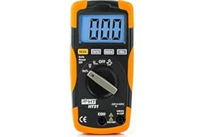 EWBOB HT21 Tester Multimetro Digitale Compatto con display led per tensione AC/DC fino a 600V - Funzioni di resistenza, prova diodi e test continuità - HR000021