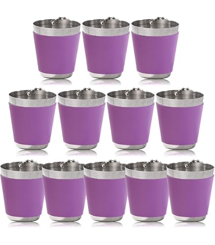 6 Stück Hängende Schnapsgläser Mit Kette – Bunte Party-Deko Für Brautpartys & Mehr