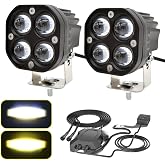 Motosiklet Led Sis Farı Set ve T&uuml;m Montaj Aparatları Sis Farı Takımı Kablo Seti ile Kolay Kurulum