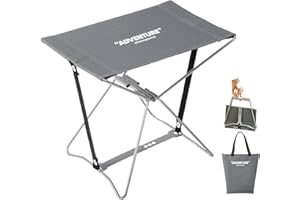 SHIMOYAMA Camping Stool, Small Folding Foot Rest for Outdoor Travel Hiking Fishing, Portable Collapsible Stool Bearing 180 LBS, 13in Compact Camping Seat with Carry Bag (Grey)