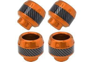 Windance 4pcs Universal Fork Frame Sliders Crash Protectors Wheel Crash Protector Falling Protection Safety Gear for Motorcycles Motorbikes Moped Scooters (Orange)