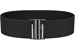 VONMELLI Ampie Cinture Elastiche Donna, Retrò Cintura Donna Trimmer in Vita Moda Cintura Elastica Regolabile con Fibbia per Abiti Vestito Jeans