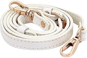 CHGCRAFT 47 Pulgadas Correas de Repuesto Cruzadas Ajustables de Cuero de Piel de Vaca Asas de Correa de Monedero para Bolsos de Hombro Blanco