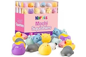Karids Confezione da 20 Antistress Assortiti Squishy - Morbidi Giocattoli Antistress - Giocattoli da schiacciare - Atossici - Morbidi e Colorati - 20 Pezzi