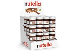Nutella - Crema Spalmabile alle Nocciole e Cacao, Senza Glutine, Conservanti e Grassi Idrogenati, Formato Scorta per Eventi, Bomboniere, Segnaposto Natalizi, Ideale a Colazione, 64 Vasetti da 25 gr