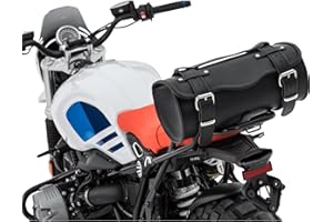 Stoverinck Rear Bag Motorcycle Bag Leather Luggage Roll / Rear Bag Festus 11 Litres Unisex Chopper / Cruiser All Year Round Black