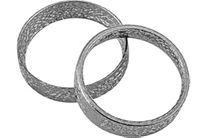 Mofun Exhaust Gasket Compatible with Harley Big Twin and Sportster Models,Dyna,Touring,Softail 1984-2024,1 Pair 2pcs, Made of Wire and Graphite