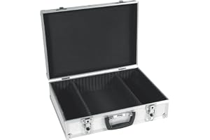 Perel valise à outils en aluminium 425 x 305 x 125 mm avec séparateurs réglables, serrure à clé (2 clés), mallette rigide de transport pour outils, caméra, ordinateur portable et instruments de mesure