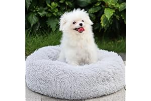 MDDK DY Coussin Chat Panier pour Chien, Lit pour Chat Antidérapante, Coussin Chien Lavable, Panier Chat Moelleux (60 * 23CM Gris Clair)