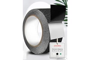 CHUNBAI Bande Adhesive Antiderapante, Antidérapant Escalier, Anti Derapant Escalier, Bande Antidérapante Intérieur et Extérieur, Scotch Antidérapant, Autocollant Antidérapant, 5m x 5,0cm