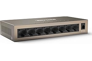 Tenda Przełącznik sieciowy LAN 8 portów, Gigabit Ethernet Splitter (Plug and Play Ethernet Switch, Unmanaged, bez wentylatora, metalowa obudowa) (TEG1008M)