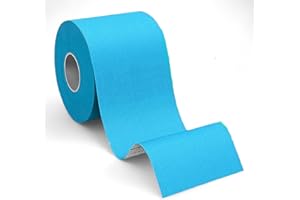 CROSSCAT Kinesiotape cinta kinesiología, CrossFit, Vendaje kinesiológico para hombros, rodilla, codo, manos, Alivio para lesiones, tape 1 rollo de 5m x 5cm (Azul, 1 tape x 5cm)