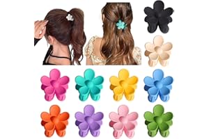 WOOXDYUK 10 Stück kleine Blumen-Haarklammern,für Frauen, Mädchen und Kinder – rutschfester Haarschmuck für dünnes/mitteldickes Haar (10 Farben)