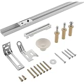 Richelieu Hardware 14012WBC Onward &Ccedil;ift Katlı Kapı Donanım Kiti 24 in&ccedil; (610 mm), Par&ccedil;a Beyaz &Ccedil;inko Bej Kaplama