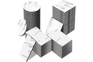 Ouzionz Punti adesivi 3D su entrambi i lati, 120 pezzi, strisce adesive su entrambi i lati, extra forti, rotonde e quadrate, per plastica, pareti, pavimento, vetro, porte in metallo