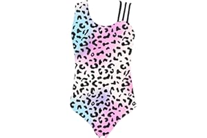 TiaoBug Costume da Bagno Bambina Monospalla Costumi Interi Mare Tankini Bikini Spiaggia Piscina Leotard Tuta da Nuoto Estivo Body per Ginnastica Yoga Swimwear Beachwear