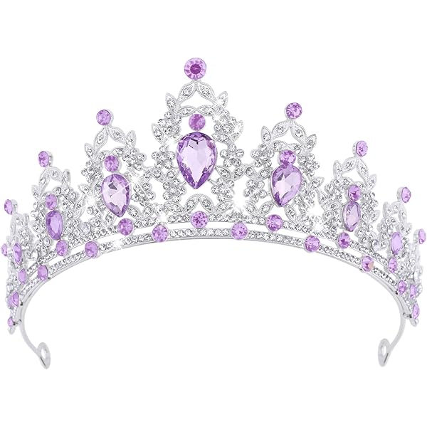 Couronne De Mariage En Cristal Violet à La Mode Pour Femmes, Diadèmes