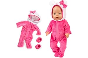 YITULOU Ropa para Muñecas Bebé 14-18 Inch, Rosa Ropa de Muñecos para Muñecas Bebé 35-43 cm, Conjunto de Ropa de Muñeca,Juego de Disfraz de Muñeca para Niños y Niñas, Accesorios para Muñeca(no muñecas)