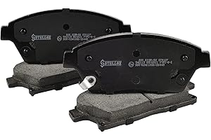 STELLOX 000 023B-SX - Kit pastiglie freno, freno a disco (4 pezzi) - con avviso acustico di usura - con piastra anti-squittio - Certificazione ECE-R90 - quattro pastiglie per set - Per auto