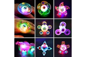 SUNSHINE SMILE 12PCS LED Luminosi Anello Giocattolo,Rifornimenti del Partito Anelli Light Up,Mano Spin Antistress Ansia Giocattoli,LED Luminosa Anelli Giocattoli,LED Illumina Il Giocattolo Luminose Party