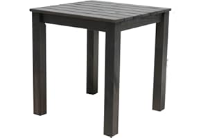 Ambientehome 90470 Gartentisch Esstisch Holztisch Massivholz Stranda taupe grau braun 67x67x72,5 cm